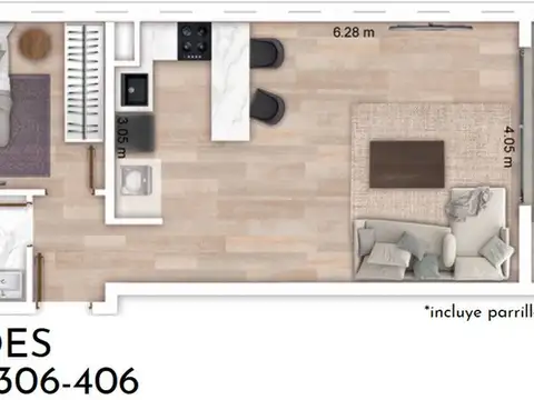 Departamento en Venta de 2 ambientes