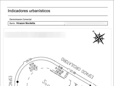 Lote venta de 986,47 m2 con vista a la laguna en Virazón Nordelta