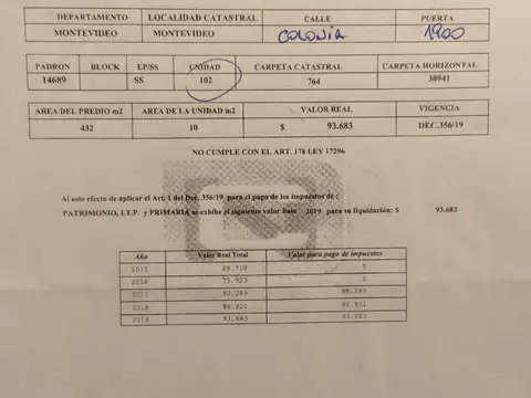 VENTA DE 3 COCHERAS EN CORDÓN