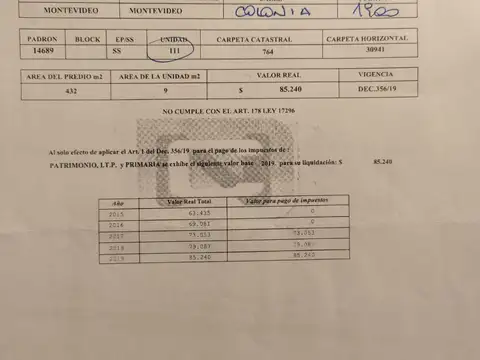 VENTA DE 3 COCHERAS EN CORDÓN