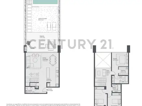 Departamento 4 ambientes con 3 baños