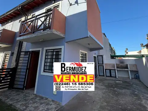 Duplex venta 3 ambientes Mar del tuyu calle 1 entre 85 y 86 (nro 8548)