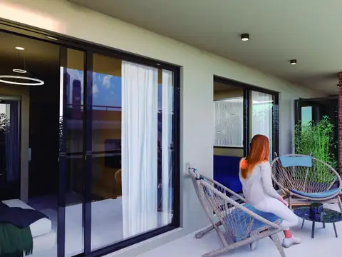 Departamento 2 ambientes con 2 baños