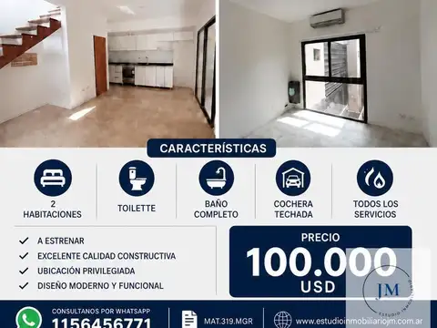 Venta Duplex a estrenar pleno centro Lújan