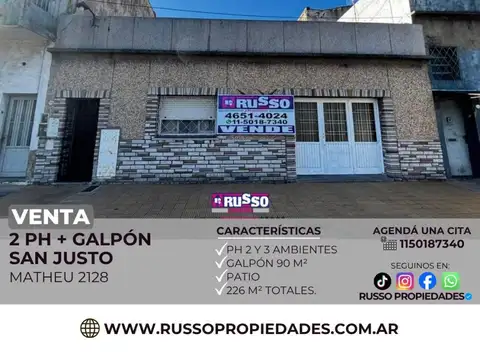 Departamento - Venta - Argentina, La Matanza - MATHEU 2128