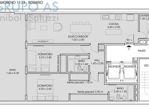 Departamento en Venta de 2 dormitorios