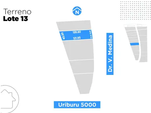 Terreno en Venta 39  mts Frente