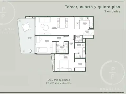 Departamento en Venta de 3 ambientes
