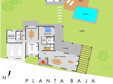Casa 10 ambientes con 4 baños