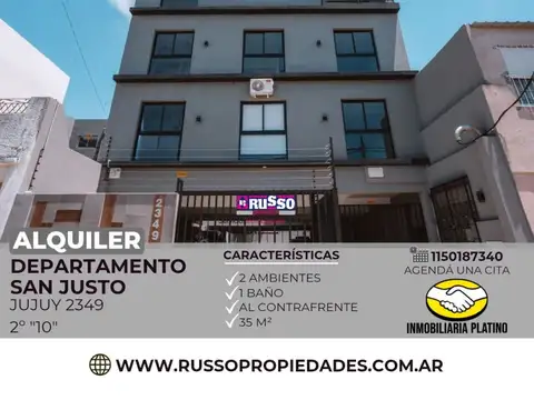 Alquiler Departamento 2 Ambientes San Justo
