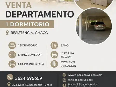 SAN LORENZO 1399. DEPARTAMENTO DE 1 DORMITORIO CON COCHERA