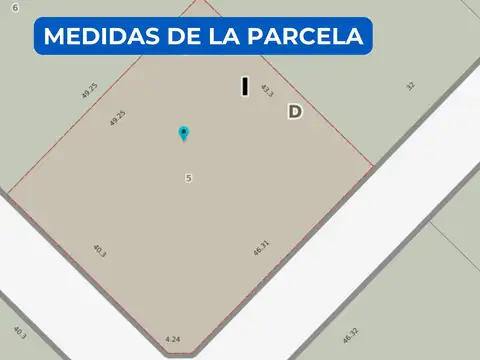 Terreno en Venta 46  mts Frente