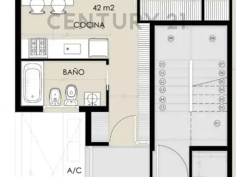 Departamento en Venta de Monoambiente