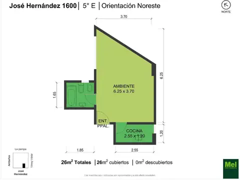 José Hernández 1600, Piso 5
