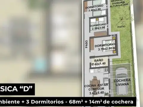 Casa Monoambiente con 1 baño