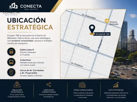 Oficina 10 ambientes con 6 baños