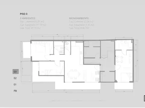 Departamento en Venta de 2 dormitorios
