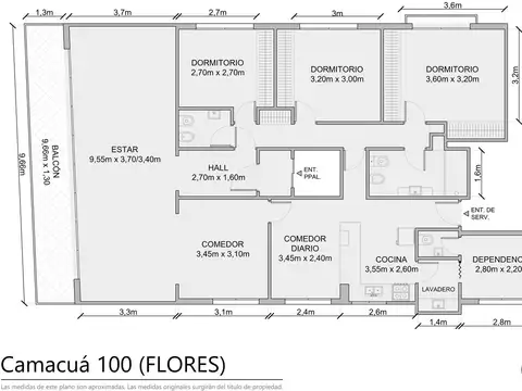 Departamento en Venta en Flores, USD 254.900
