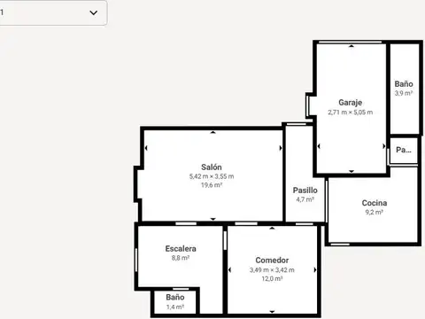 Casa 5 ambientes con 2 baños