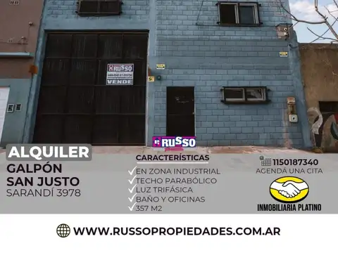 Alquiler de Galpon en San Justo