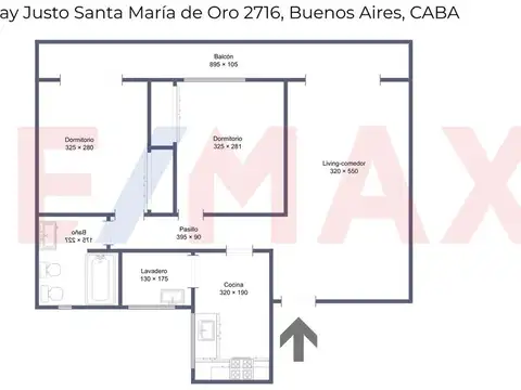 Departamento 3 ambientes con 1 baño
