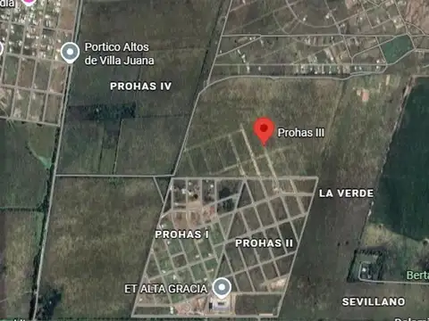 LOTE PROHAS III JARDIN ESTANCIA ALTA GRACIA