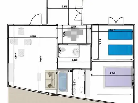 Departamento en Alquiler de 3 ambientes