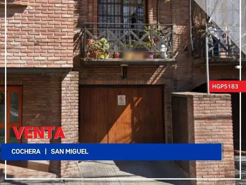 Cochera - Venta - Argentina, San Miguel - Cesar H. Malnatti 1349