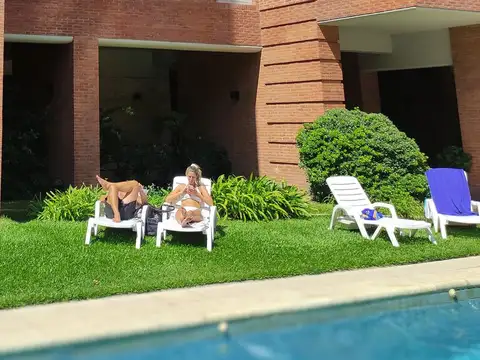 Jardines del Libertador 8540 temporario  2 ambientes ALQUILER amoblado Vigilancia 24hs RESERVADO