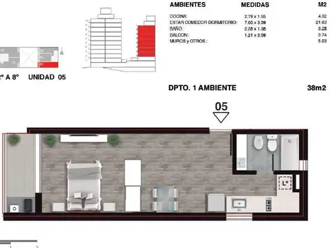 Departamentos monoambientes divisibles - Barrio Martin
