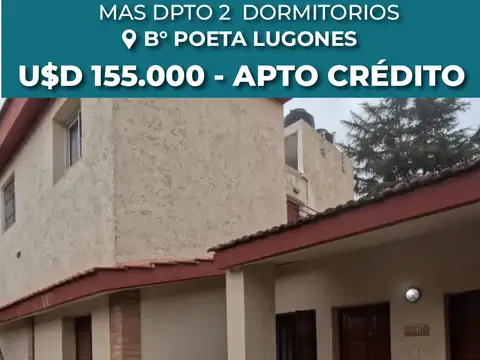 CASA DE 4 DORMITORIOS MÁS DEPARTAMENTO EN PLANTA ALTA EN VENTA EN BARRIO POETA LUGONES