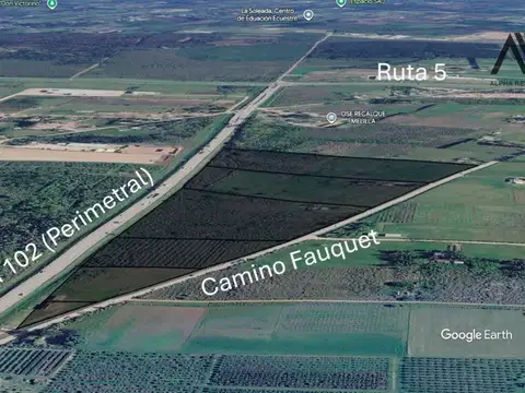 Macrolote en venta: 15,6 ha estratégicas sobre Ruta 102 y Fauquet
