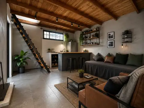 Depto Tipo Casa 2 ambientes con 1 baño