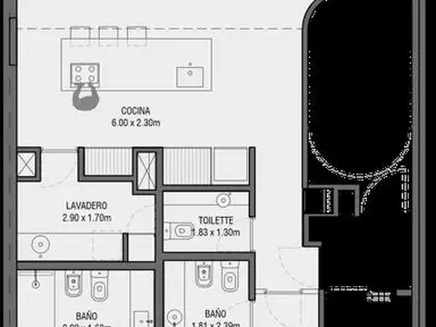Departamento en Venta con 1