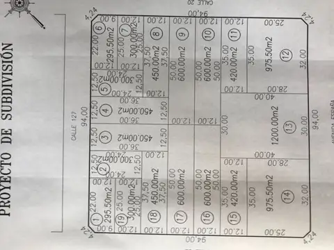 Terreno en Venta en General Belgrano, USD 412.000