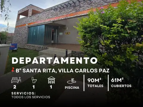 Venta Departamento De 2 Dormitorios C/Cochera En Complejo Francis – Santa Rita, Villa Carlos Paz