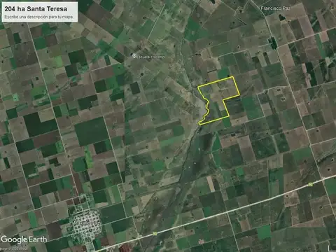 Se vende campo de 201 Has. en Sta. Teresa, Sta. Fe
