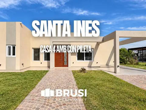 CASA EN VENTA DE UNA PLANTA EN SANTA INÉS, CON PILETA LOTE INTERNO
