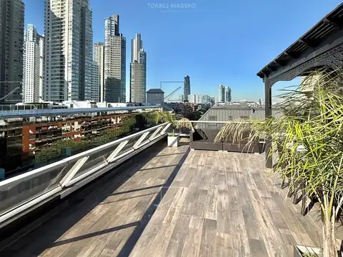 Exclusivo duplex con terraza y parrilla privada amoblado de dos dormitorios en alquiler