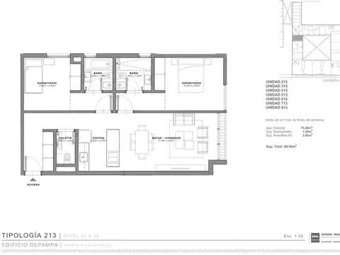 Departamento en Venta en Belgrano Chico, USD 500.000