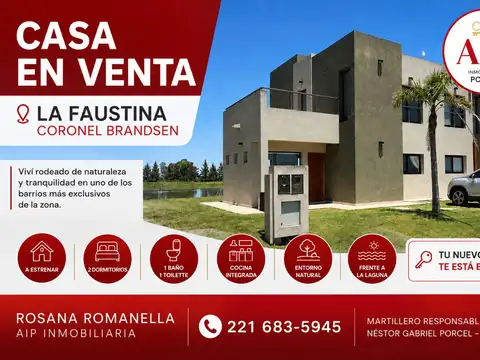 Duplex dos dormitorios barrio cerrado- La Faustina Brandsen La plata