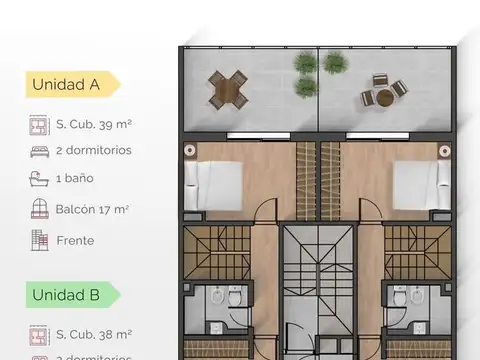 Departamento en Venta de 2 dormitorios