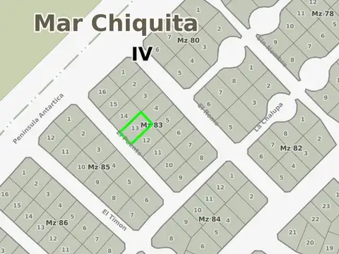 Lote 13 manzana 83  La Caleta