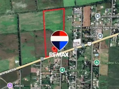 TERRENO DE 7,6 HA O FRACCIÓN EN VENTA RN 51 SALTA