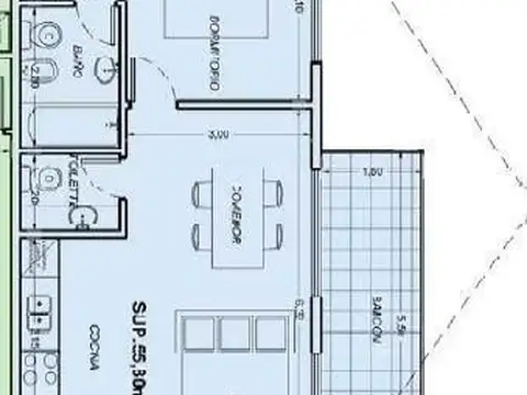 2 AMBIENTES | Dr. Victor Bassi 53