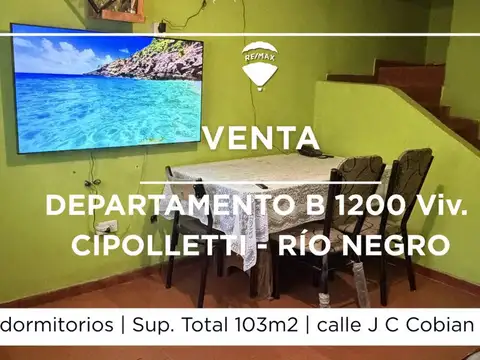 VENTA DPTO 4 DORMITORIOS APTO CREDITO CIPOLLETTI