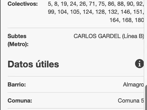 Terreno en Venta en Almagro, USD 1.600.000