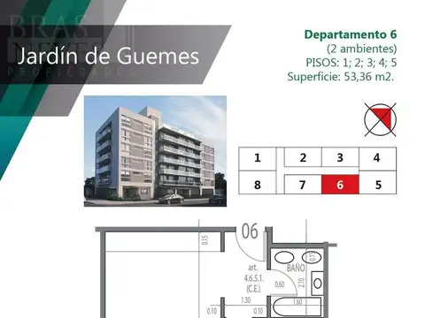 Departamento en Venta con 1 cocheras