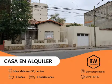 Casa en Alquiler de 3 dormitorios
