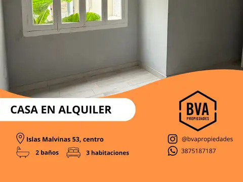 Casa en Alquiler de 3 dormitorios